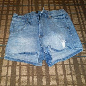Blue jean cutoff shorts